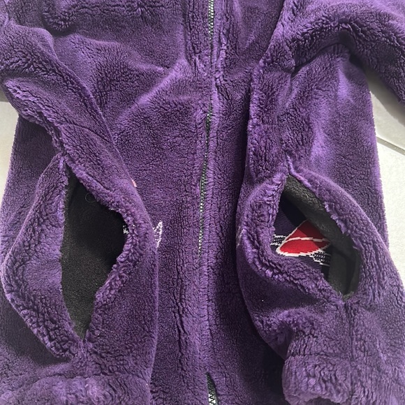 Black Mountain Outdoor Heavy Fleece Jacket Vintage‎ Purple Chic Red Hat Society - Picture 4 of 9
